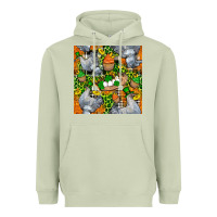 Matcha St. Patricks Chicken With Cupcake Leopard Heavyweight Hoodie - FaDigitalArtStudio