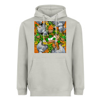 Moon Dust St. Patricks Chicken With Cupcake Leopard Heavyweight Hoodie - FaDigitalArtStudio