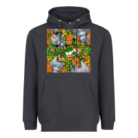 Smoke St. Patricks Chicken With Cupcake Leopard Heavyweight Hoodie - FaDigitalArtStudio