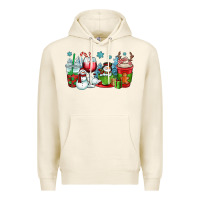 Tofu christmas snowman coffee cups Premium Hoodie - OliviaCreatesArt