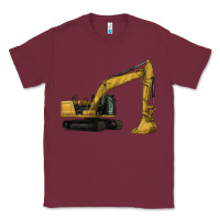 Burgundy Excavator Classic Tee - LillyAllenDesigns