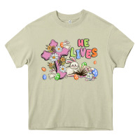 Mossy he lives with bunnys and eggs Heavy Core Tee - MaliasSmallBusiness