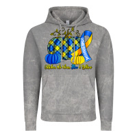 Cloud Rock october we wear blue and yellow with pumpkins Vintage Hoodie - Artiststas