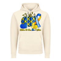 Vintage Artic october we wear blue and yellow with pumpkins Vintage Hoodie - Artiststas