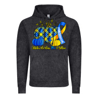 Vintage Black october we wear blue and yellow with pumpkins Vintage Hoodie - Artiststas