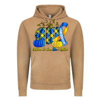 Vintage Camel october we wear blue and yellow with pumpkins Vintage Hoodie - Artiststas