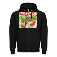 Black Watermelon and coconut summer 20oz skinny tumbler Zipper Hoodie - FaDigitalArtStudio