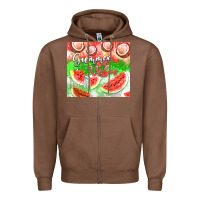 Chestnut Watermelon and coconut summer 20oz skinny tumbler Zipper Hoodie - FaDigitalArtStudio