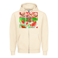 Sandshell Watermelon and coconut summer 20oz skinny tumbler Zipper Hoodie - FaDigitalArtStudio