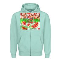Seafoam Watermelon and coconut summer 20oz skinny tumbler Zipper Hoodie - FaDigitalArtStudio