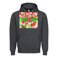 Smoke Watermelon and coconut summer 20oz skinny tumbler Zipper Hoodie - FaDigitalArtStudio
