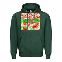 Sports Green Watermelon and coconut summer 20oz skinny tumbler Zipper Hoodie - FaDigitalArtStudio