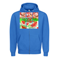 True Royal Watermelon and coconut summer 20oz skinny tumbler Zipper Hoodie - FaDigitalArtStudio