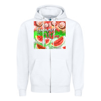 White Watermelon and coconut summer 20oz skinny tumbler Zipper Hoodie - FaDigitalArtStudio