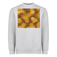 Heather Grey gold glitter with leopard pattern Heavyweight Sweatshirt - TumblerDesignByShophia