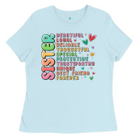 Baby Blue sister beautiful loyal reliable Ladies Tee - MaliasSmallBusiness