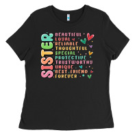 Black sister beautiful loyal reliable Ladies Tee - MaliasSmallBusiness
