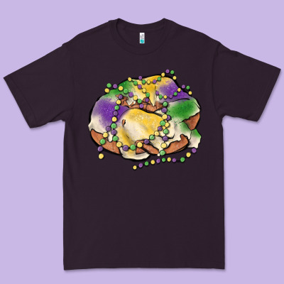 Mardi Gras King Cake Premium Tee Designed By Maliassmallbusiness