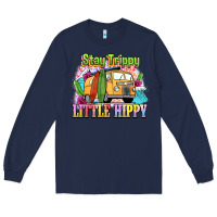 Navy stay trippy little hippy Long Sleeve Tee - NancyCooperArtShop
