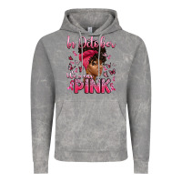 In October We Wear Pink With Afro Woman Vintage Hoodie | Teevron