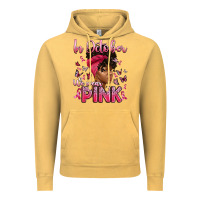 Vintage Mustard in october we wear pink with afro woman Vintage Hoodie - Artiststas