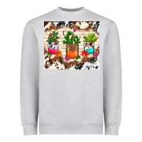 Heather Grey cowhide succulent Heavyweight Sweatshirt - TumblerDesignByShophia