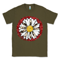 Army Green daisy Classic Tee - JahusDesignShop