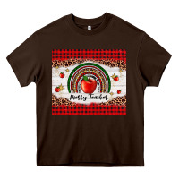Chocolate Brown merry teacher Heavy Core Tee - AdoDesignShop