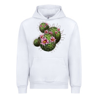 White arizona fishhook cacti Urban Hoodie - LillyAllenDesigns