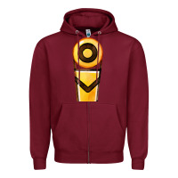 Burgundy marker chain fa element Zipper Hoodie - FaDigitalArtStudio