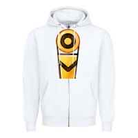 White marker chain fa element Zipper Hoodie - FaDigitalArtStudio