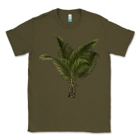 Army Green palm tree Classic Tee - LillyAllenDesigns