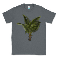 Charcoal Heather palm tree Classic Tee - LillyAllenDesigns