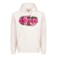 Pale Pink Survivor Breast Cancer Premium Hoodie - FaDigitalArtStudio