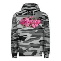 Slate Camo Survivor Breast Cancer Premium Hoodie - FaDigitalArtStudio