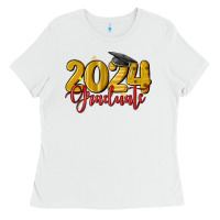 White 2024 graduate Ladies Tee - MaliasSmallBusiness