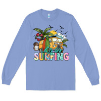 Colony Blue Let's go surfing Long Sleeve Tee - NancyCooperArtShop