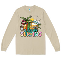 Mushroom Let's go surfing Long Sleeve Tee - NancyCooperArtShop