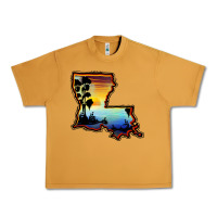 Peanut Butter louisiana  sunset map Urban Heavy Tee - BarkalooDesign