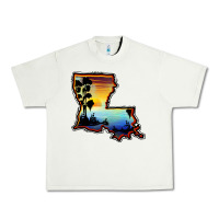 Pistachio louisiana  sunset map Urban Heavy Tee - BarkalooDesign