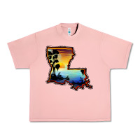 Salmon louisiana  sunset map Urban Heavy Tee - BarkalooDesign