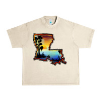 Sandshell louisiana  sunset map Urban Heavy Tee - BarkalooDesign