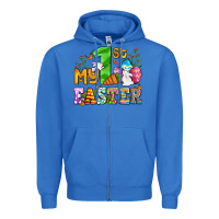 True Royal Easter Day My first Easter with eggs and rabbits Zipper Hoodie - OliviaCreatesArt