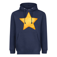Navy yellow star Heavyweight Hoodie - FaDigitalArtStudio