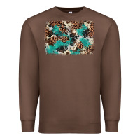 Chestnut Cowhide Turquoise Glitter Premium Sweatshirt - FaDigitalArtStudio