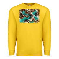 Lemon Cowhide Turquoise Glitter Premium Sweatshirt - FaDigitalArtStudio