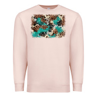 Pale Pink Cowhide Turquoise Glitter Premium Sweatshirt - FaDigitalArtStudio