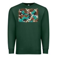 Sports Green Cowhide Turquoise Glitter Premium Sweatshirt - FaDigitalArtStudio
