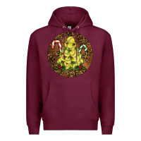Burgundy Softball Leopard  Christmas Premium Hoodie - RanaPortraitStore