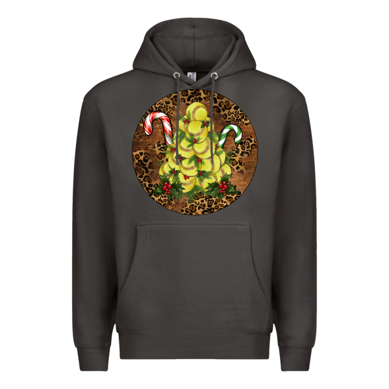 Softball Leopard  Christmas Premium Hoodie by RanaPortraitStore | Teevron